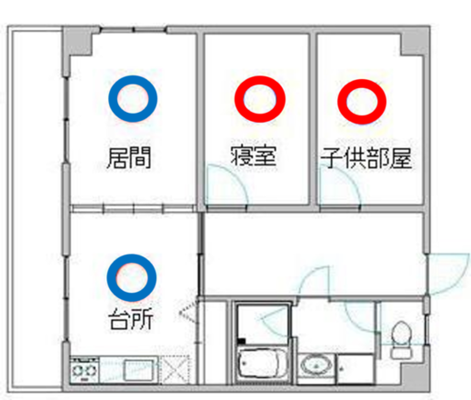 画像：マンションやアパートの場合の設置場所