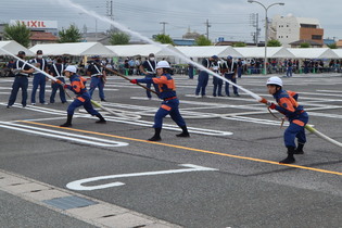 第67回愛知県消防操法大会の様子
